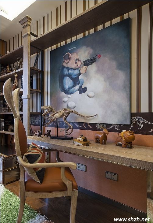 東南亞英式混搭書(shū)房