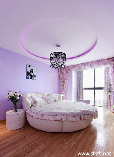 紫色系公主風臥室裝修